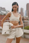 Alosoft Center Stage Bra - Oatmeal Heather — photo 1