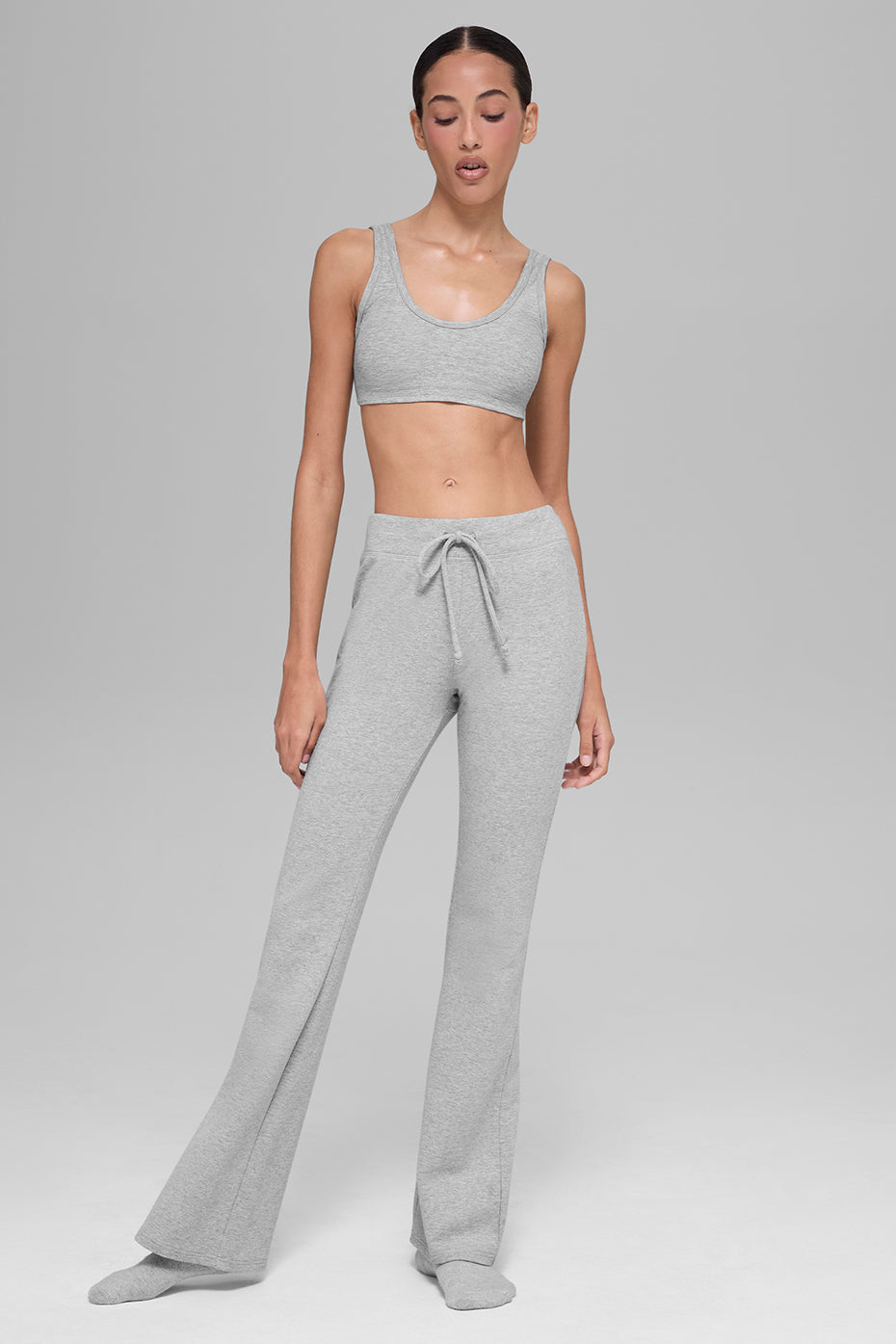 Alosoft Center Stage Bra - Athletic Heather Grey — photo 5