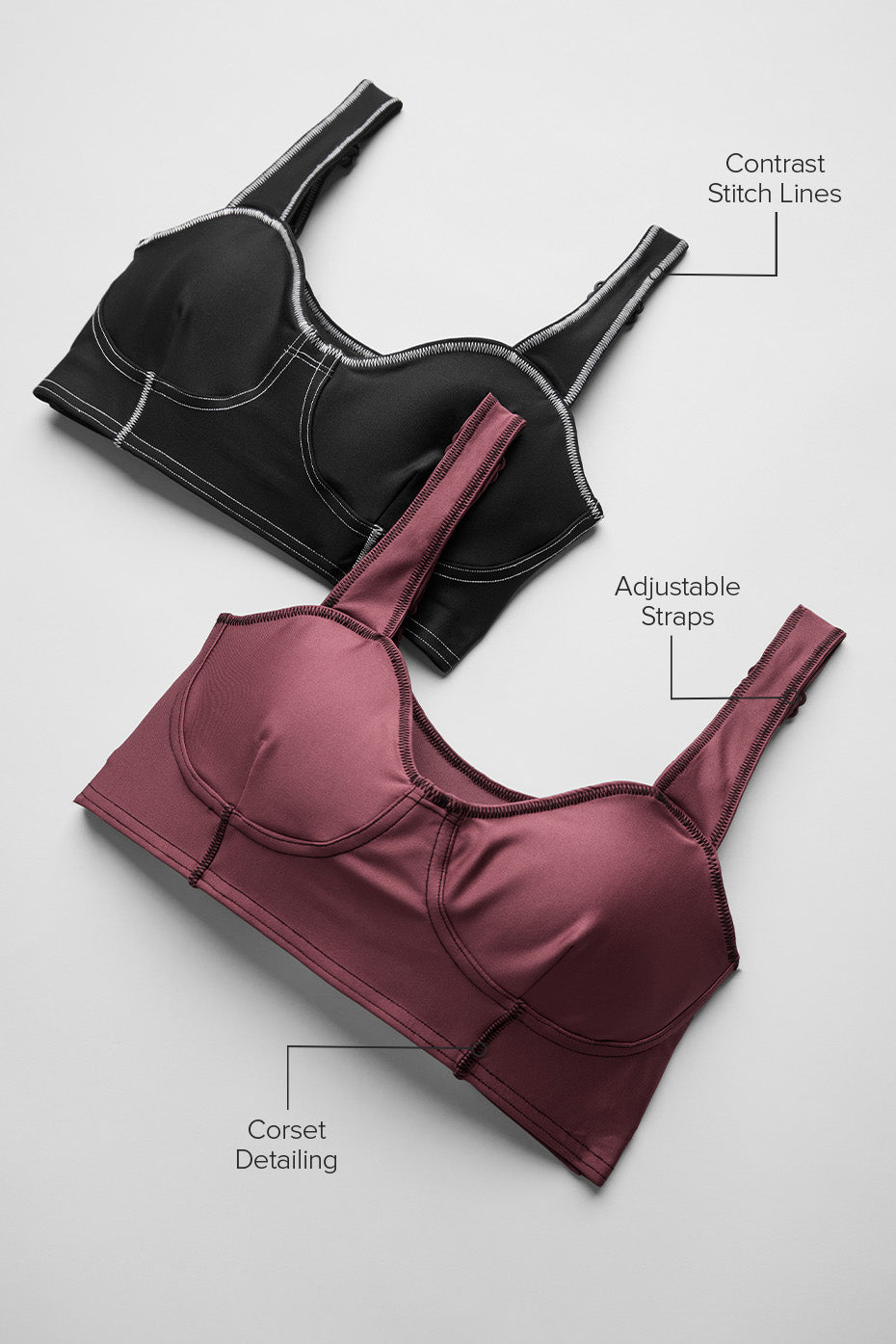 Airlift Redefine Bra - Burgundy Truffle/Black — photo 7