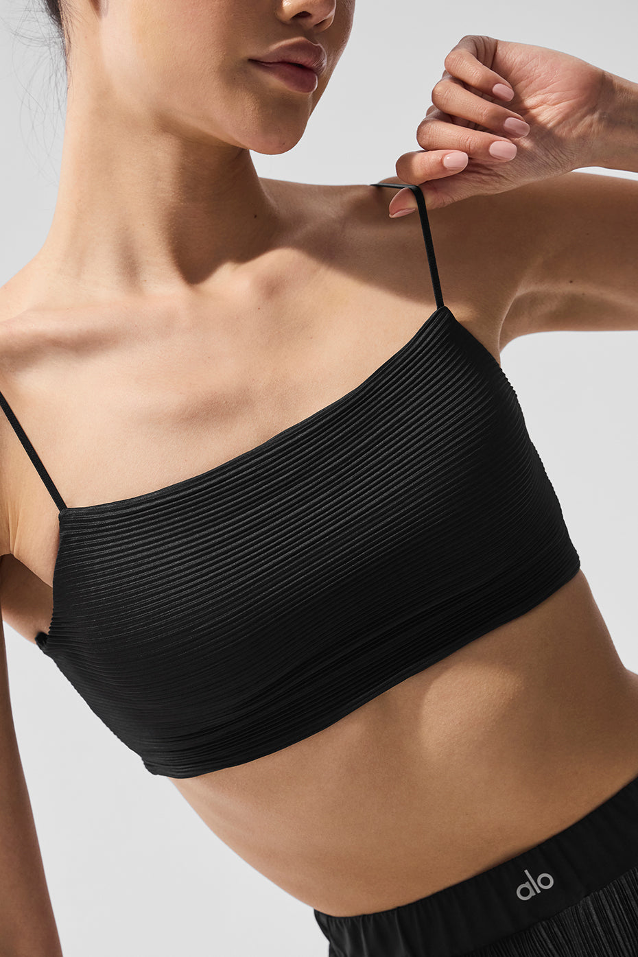 Micro Plisse Game On Bra - Black — photo 3
