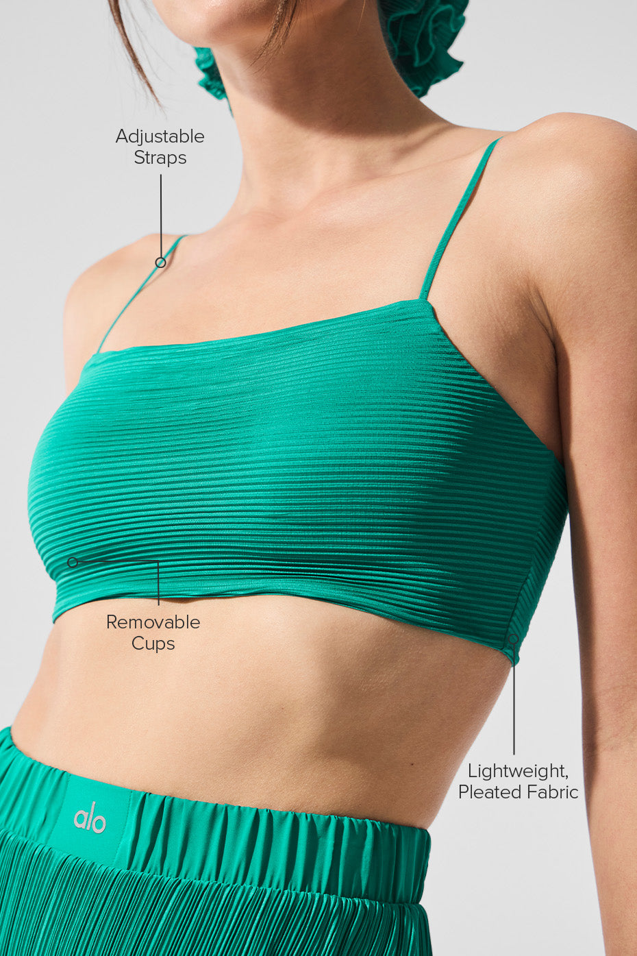 Micro Plisse Game On Bra - Spruce Green — photo 2