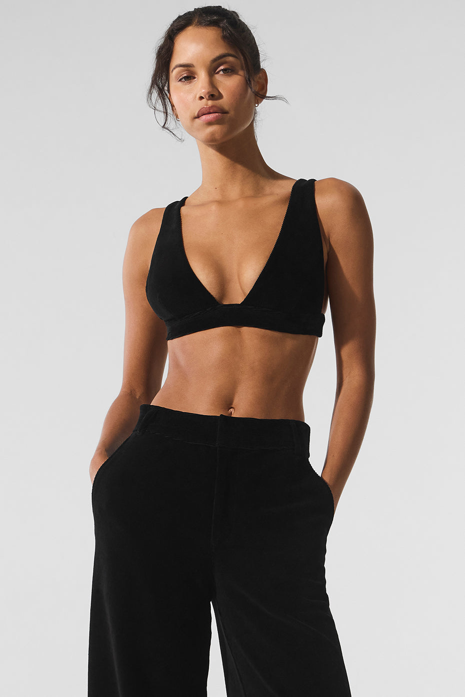 Micro Corduroy Dreamer Bra - Black — photo 1