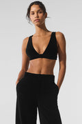 Micro Corduroy Dreamer Bra - Black — photo 1