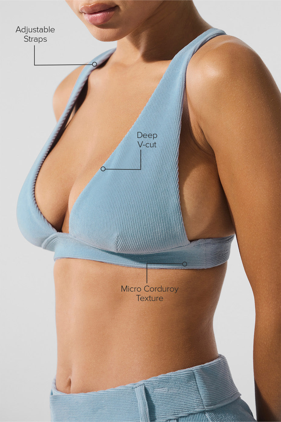 Micro Corduroy Dreamer Bra - Celestial Blue — photo 2