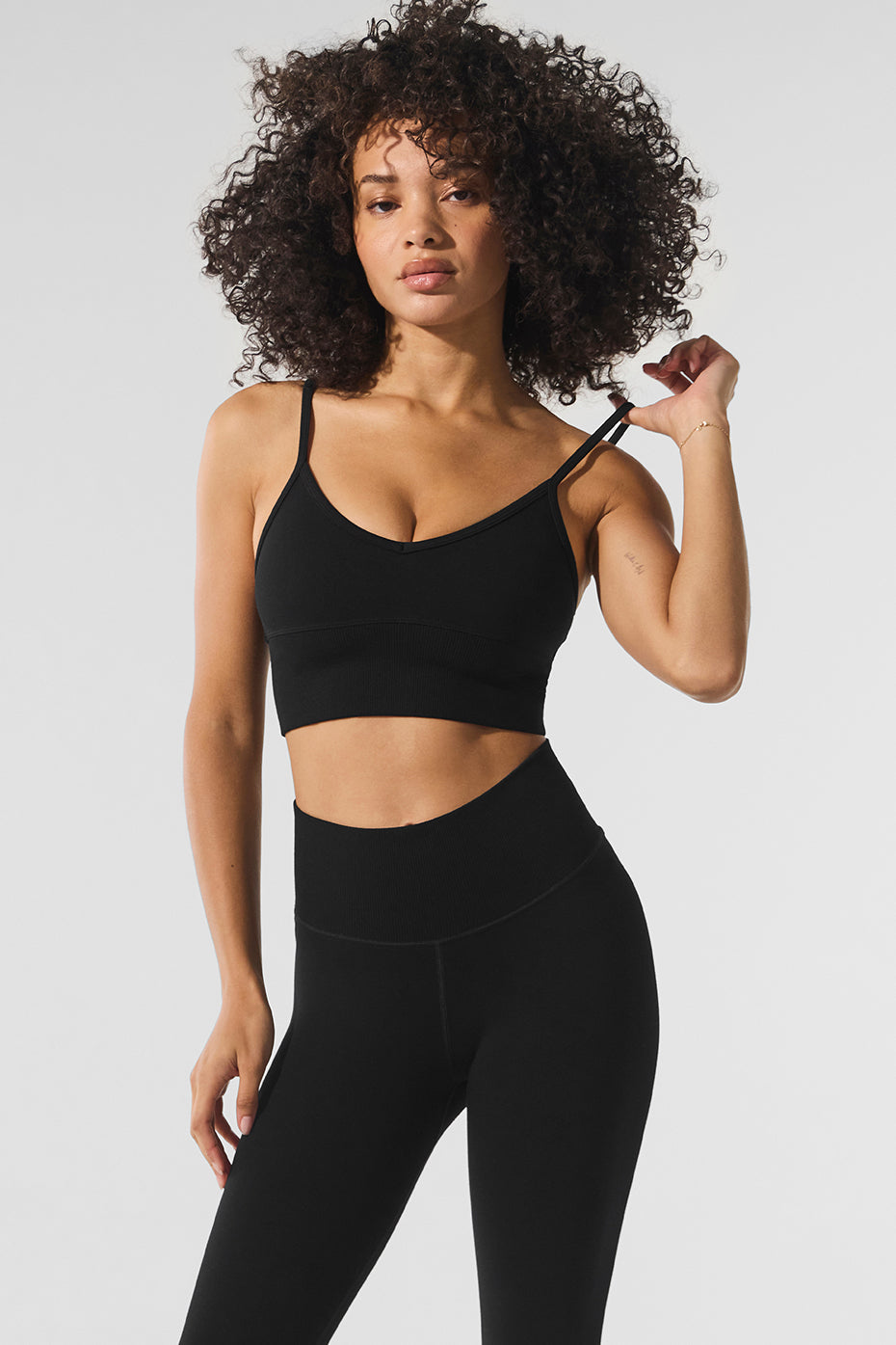 Seamless Winter Warm Plush Delight Bra - Black — photo 1