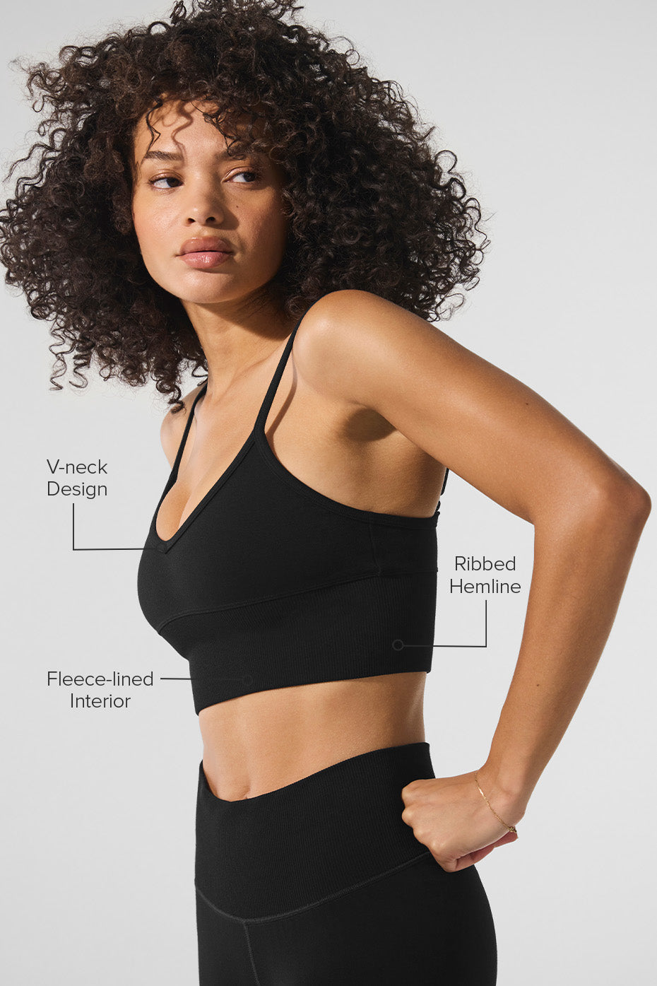 Seamless Winter Warm Plush Delight Bra - Black — photo 2