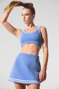 Tennis Club Sweater Knit Bra - Crystal Clear Blue/White — photo 1