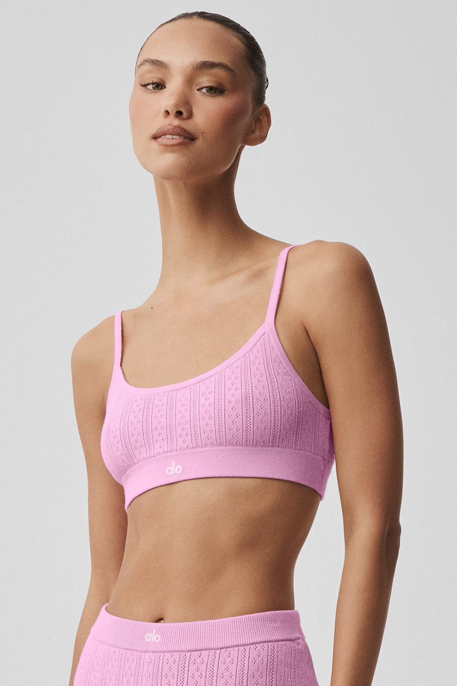 Pointelle Sweater Be Mine Bra - Candy Heart Pink — photo 3