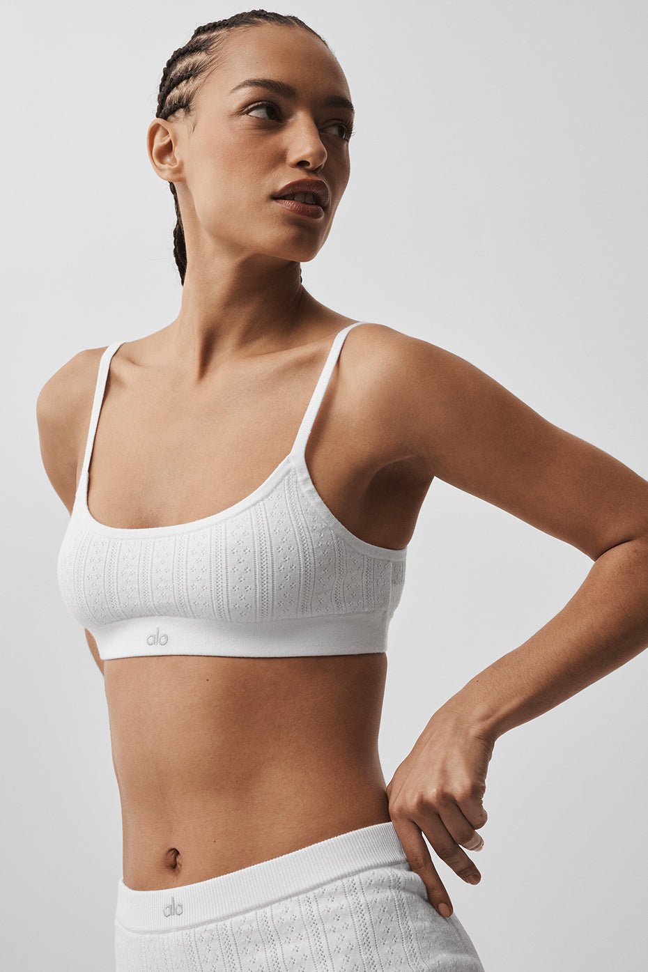 Pointelle Sweater Be Mine Bra - Semi Sheer White — photo 3