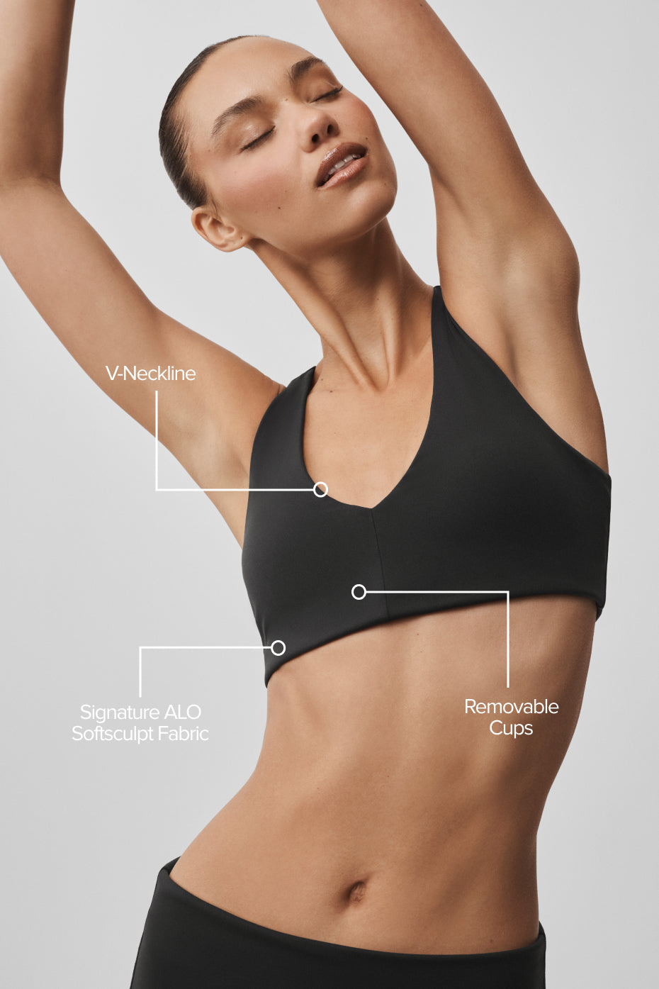 ALO Softsculpt Base Bra - Black — photo 2