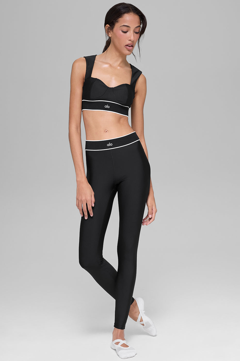 Airlift Alignment Bra - Black/White — photo 5