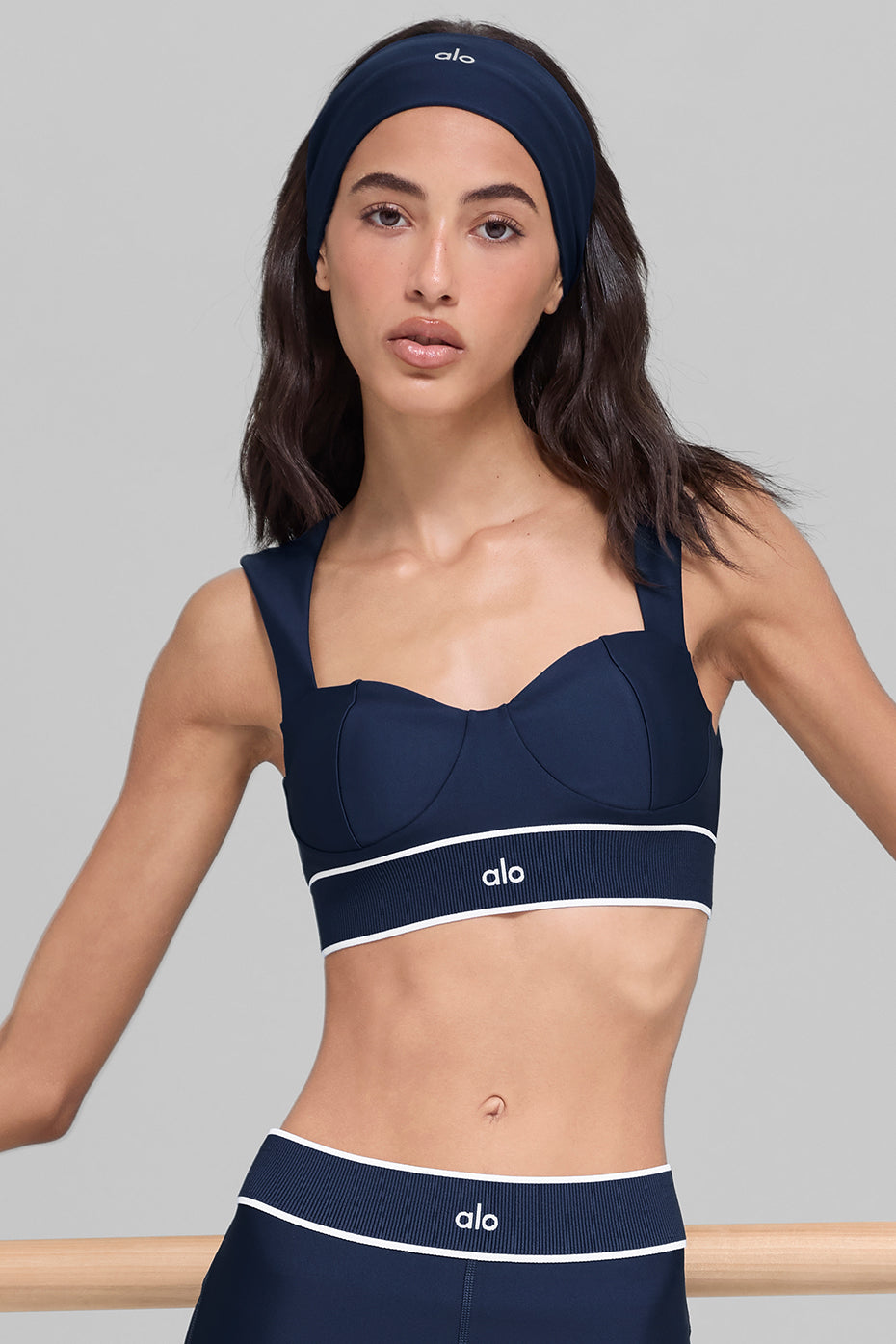 Airlift Alignment Bra - Navy/White — photo 3