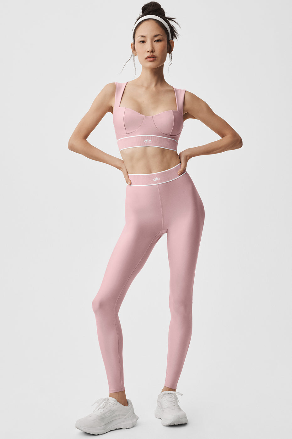 Airlift Alignment Bra - Vintage Pink/White — photo 6