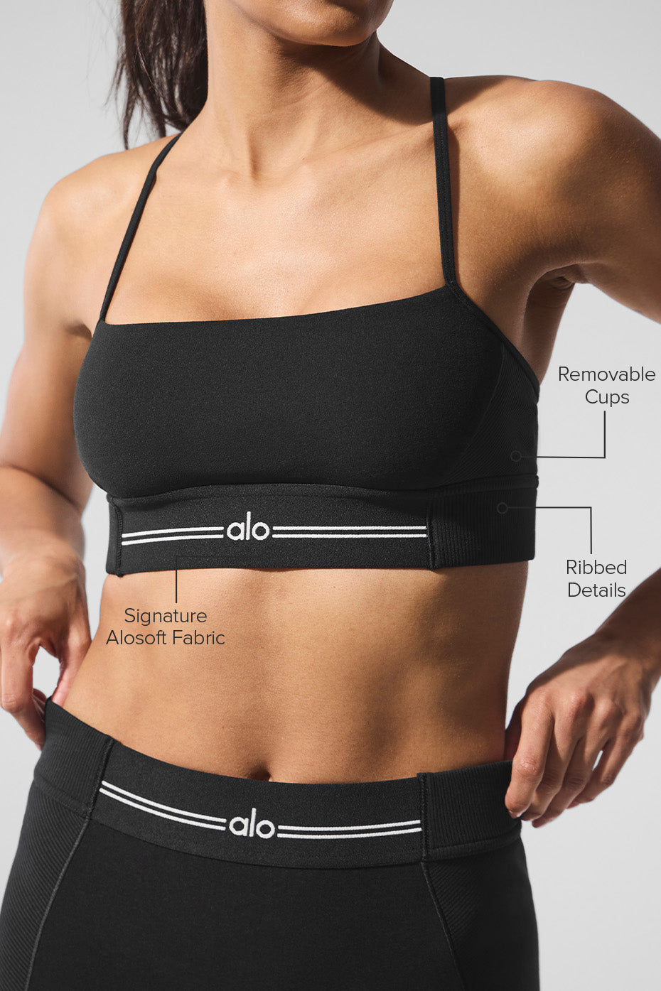Alosoft Relay Bra - Black/White — photo 2