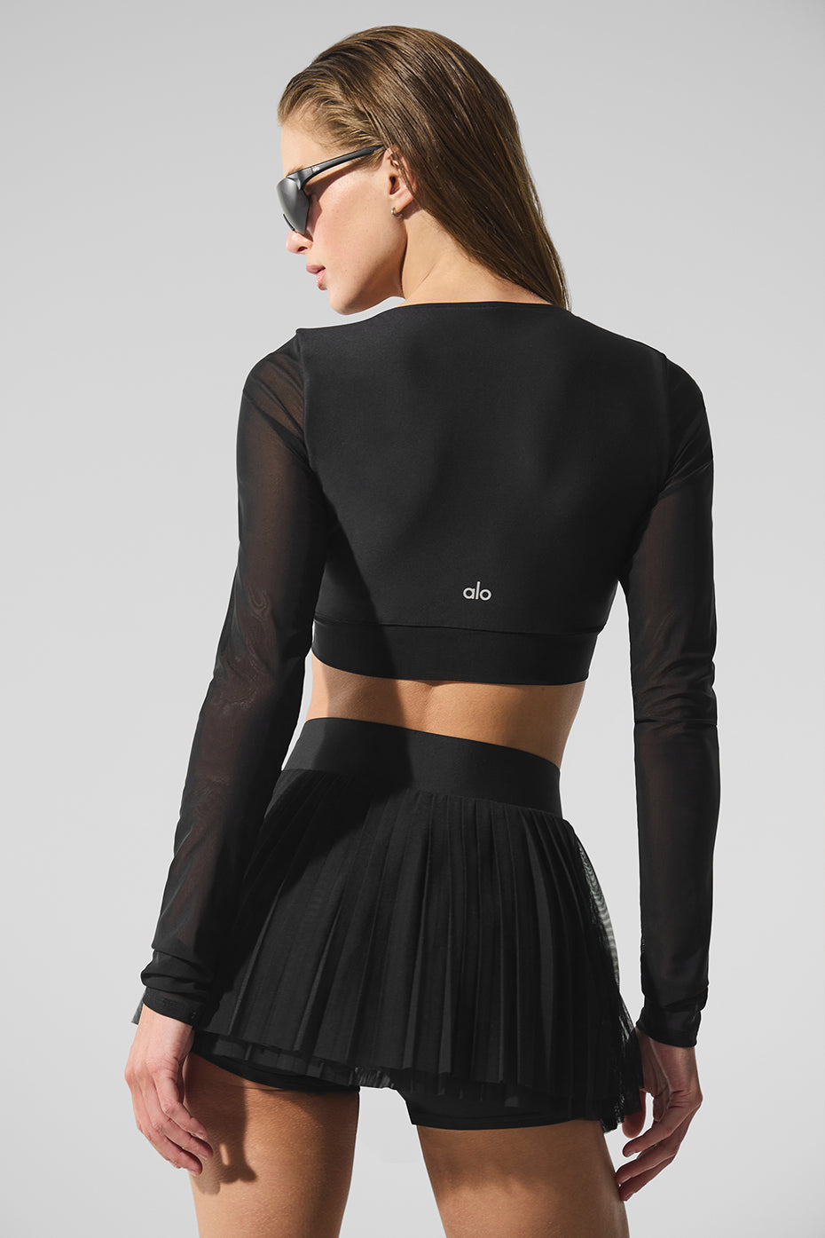 Airlift Mesh Divine Long Sleeve Bra - Black — photo 3