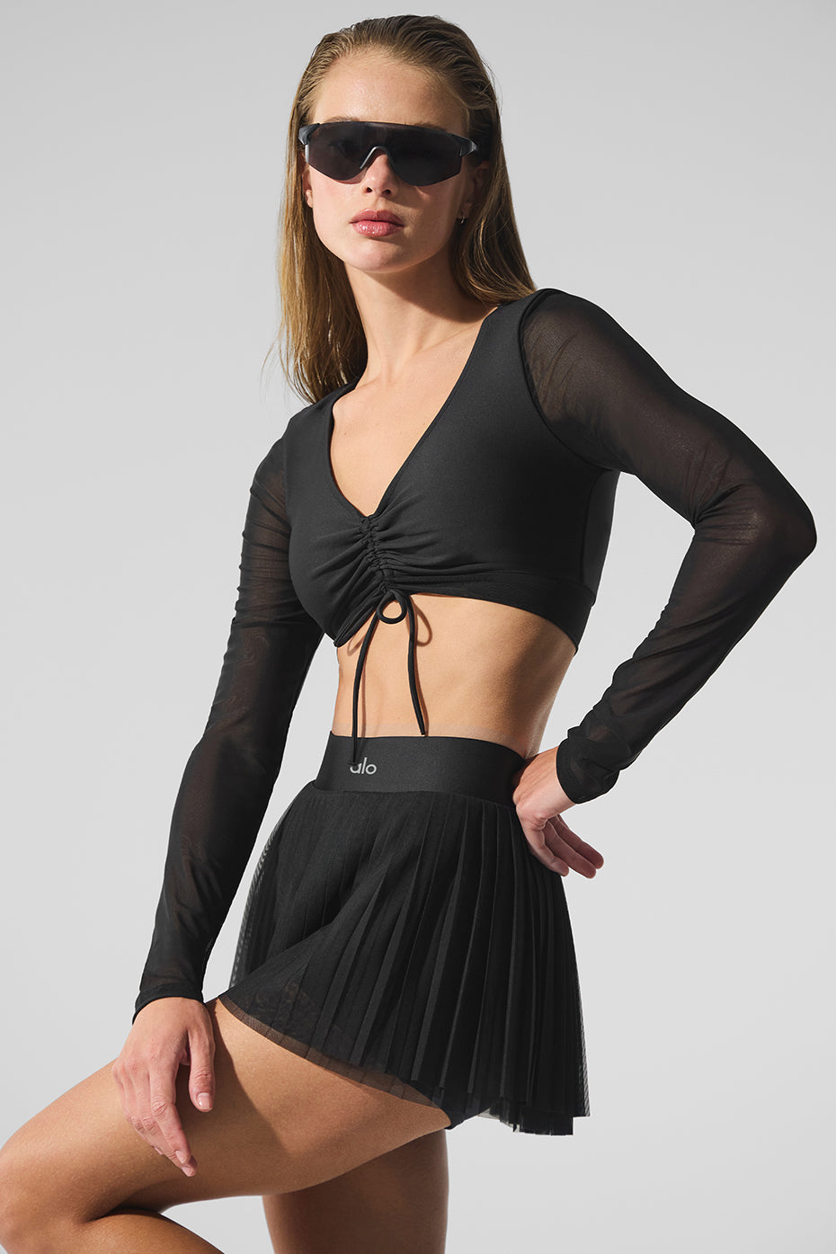 Airlift Mesh Divine Long Sleeve Bra - Black — photo 4