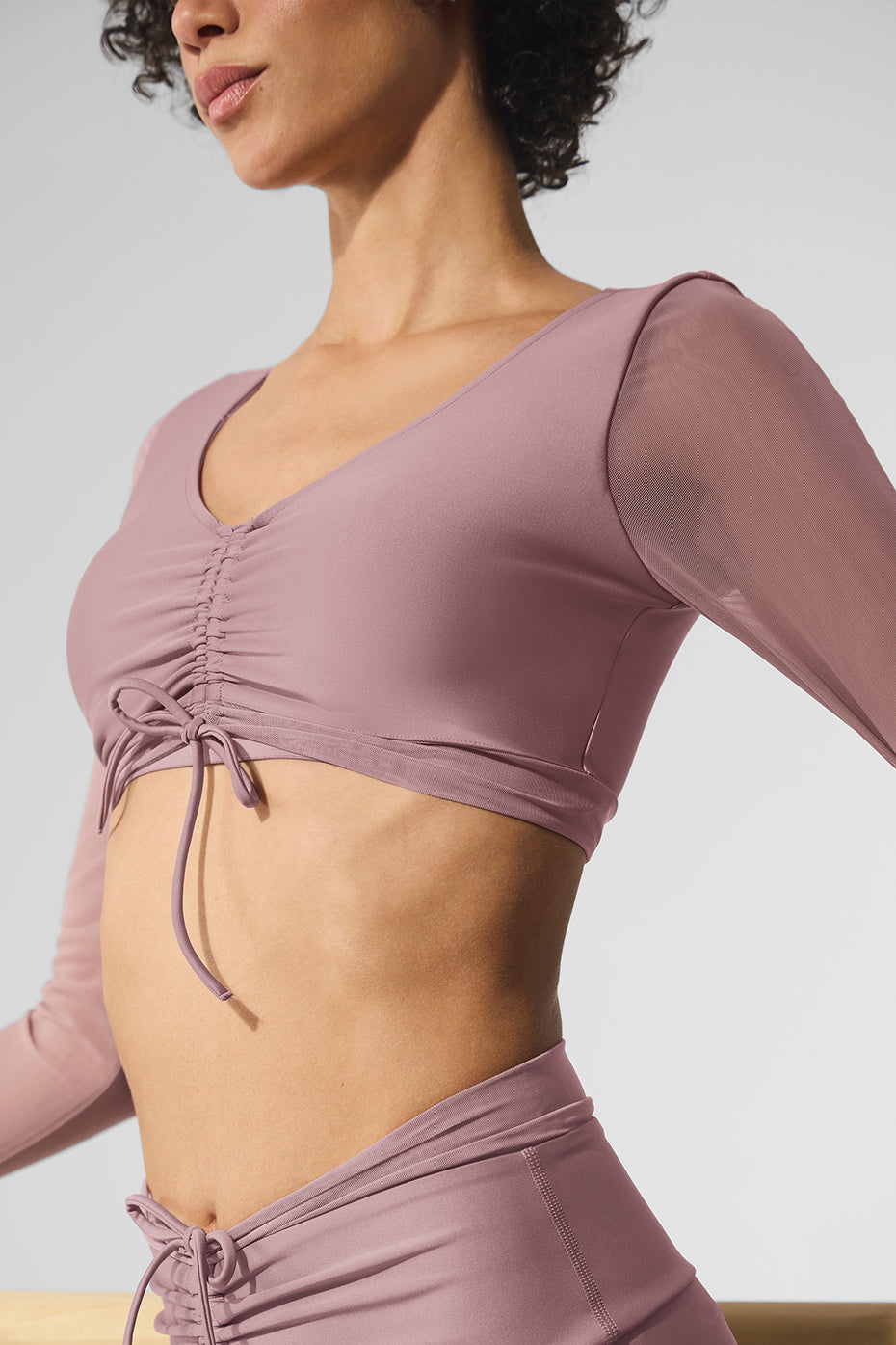 Airlift Mesh Divine Long Sleeve Bra - Smoky Quartz — photo 3