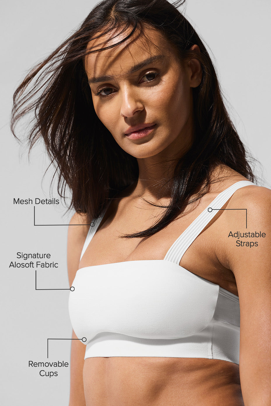 Alosoft Serve It Up Bra - White — photo 2