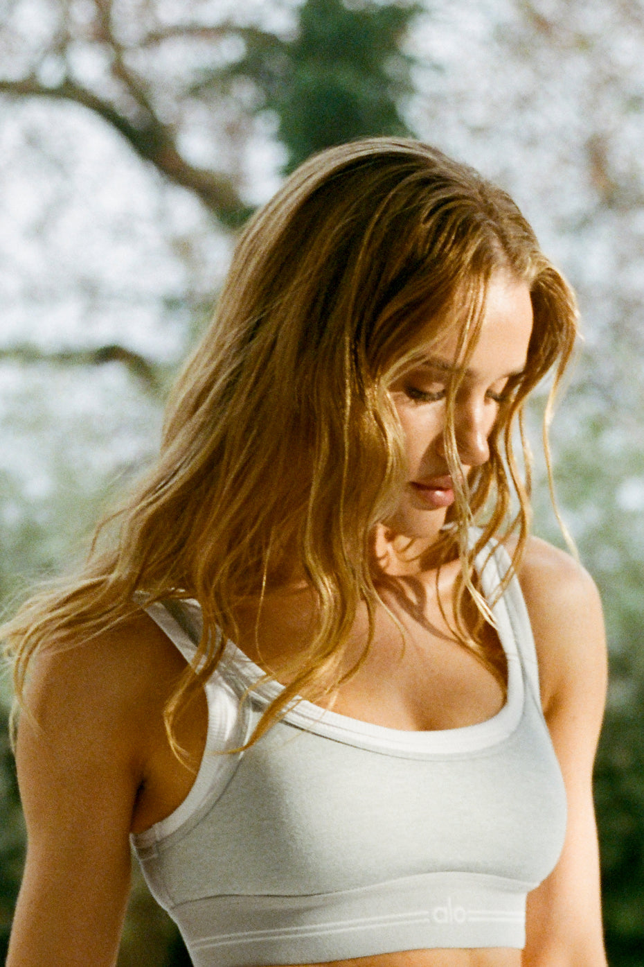 Alosoft Better Together Bra - Athletic Heather Grey/White — photo 1