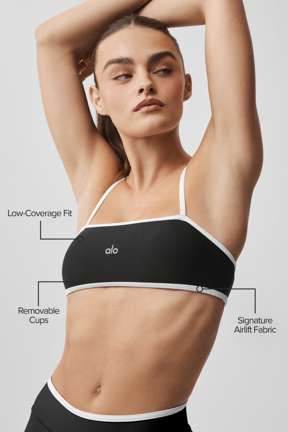 Airlift Charger Bra - Black/White — photo 2