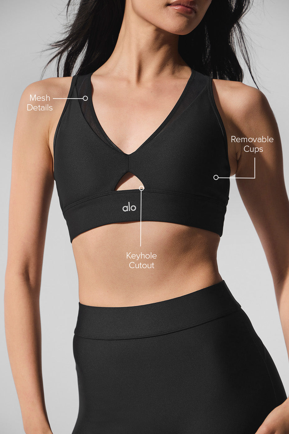 Airlift Mesh Just Right Bra - Black — photo 2
