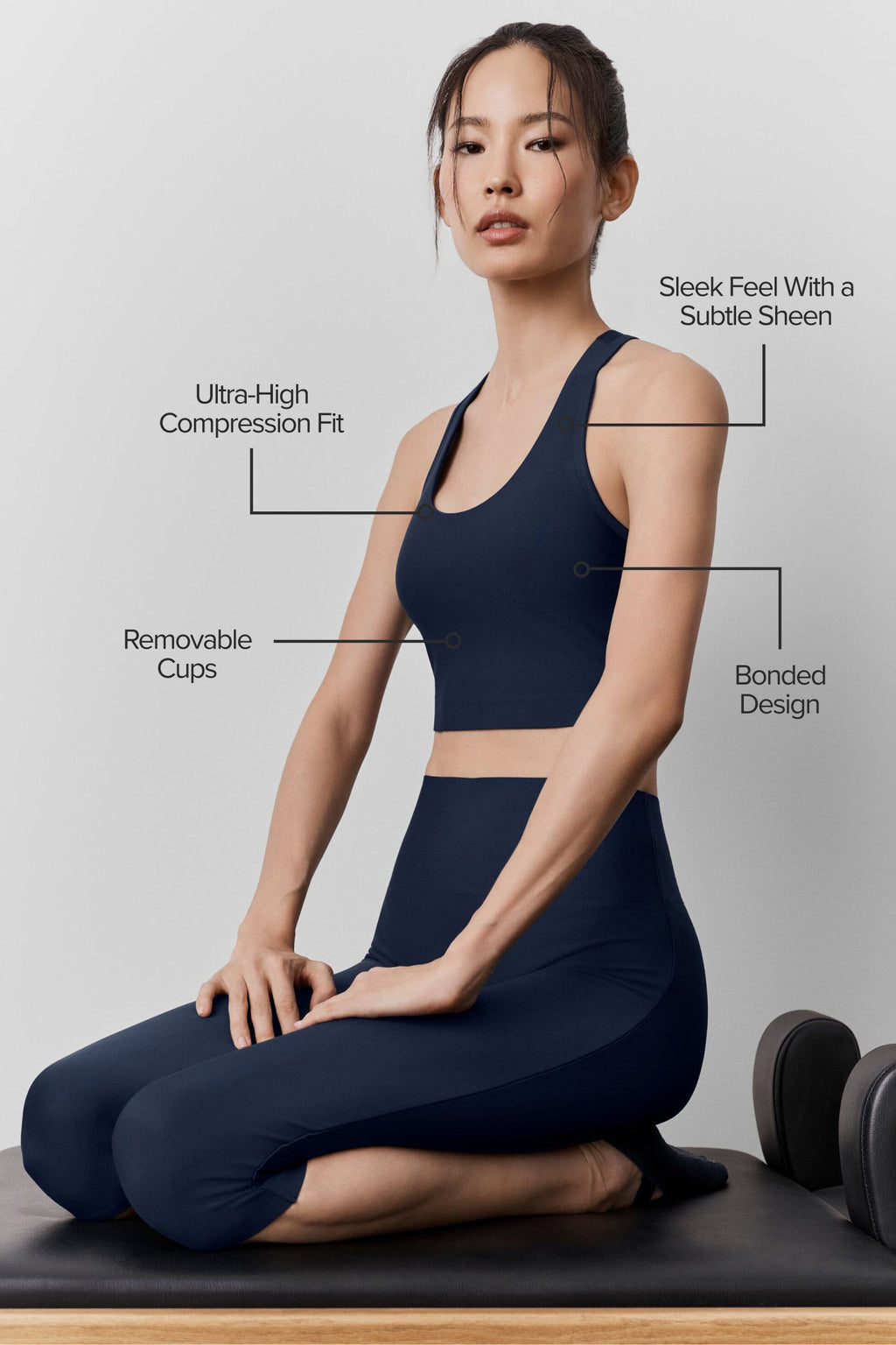 Airlift Super Sleek Bra Tank - Navy — photo 2