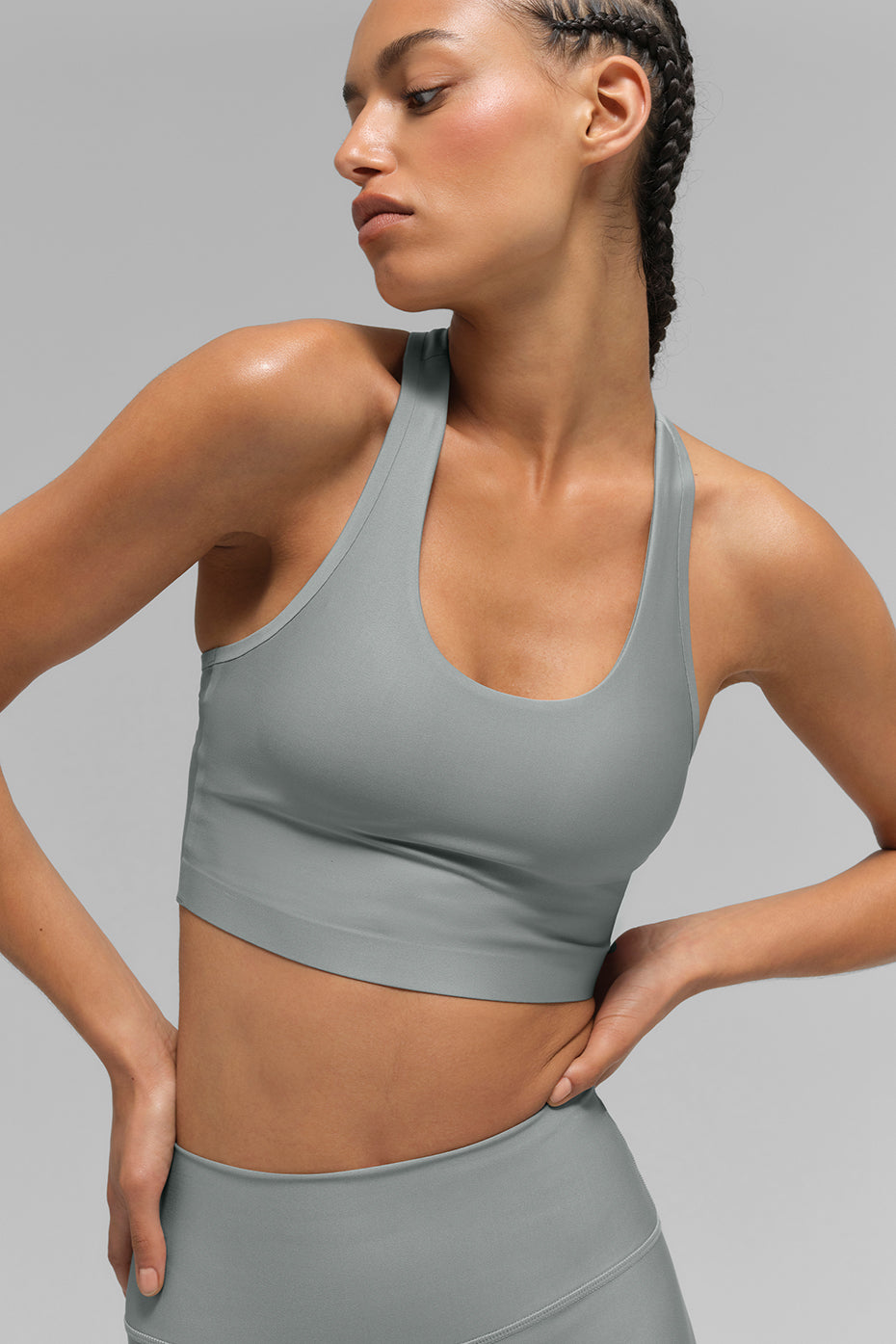 Airlift Super Sleek Bra Tank - Lunar Grey — photo 3