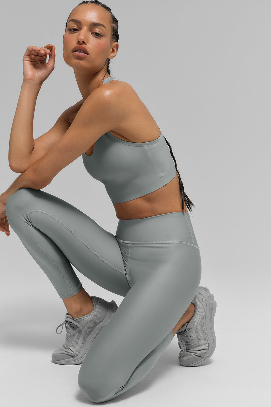 Airlift Super Sleek Bra Tank - Lunar Grey — photo 4
