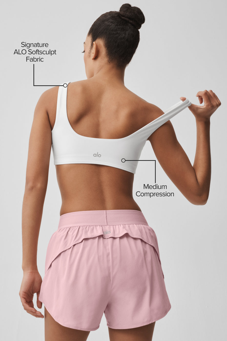 ALO Softsculpt Precision Bra - White — photo 3