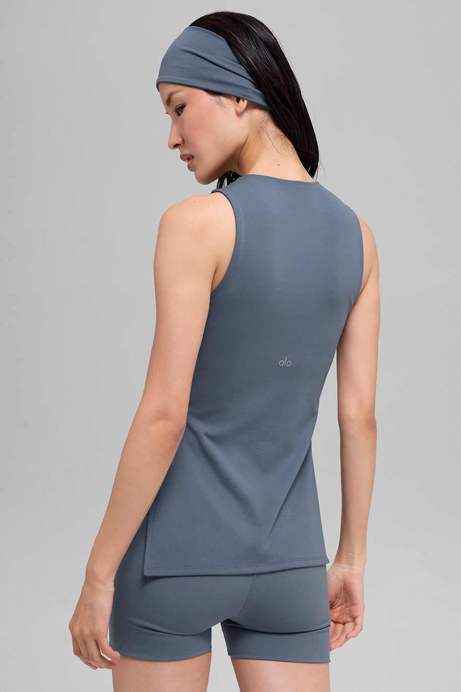 ALO Softsculpt Precision Full Length Bra Tank - Bluestone — photo 2