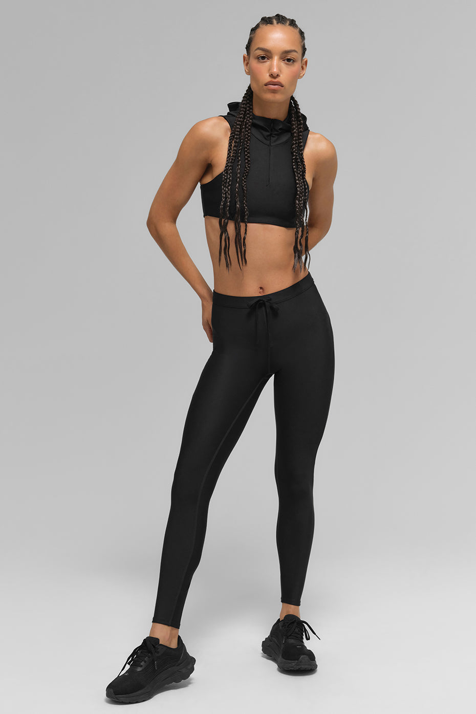 Airlift Light Speed Hooded Bra - Black — photo 5