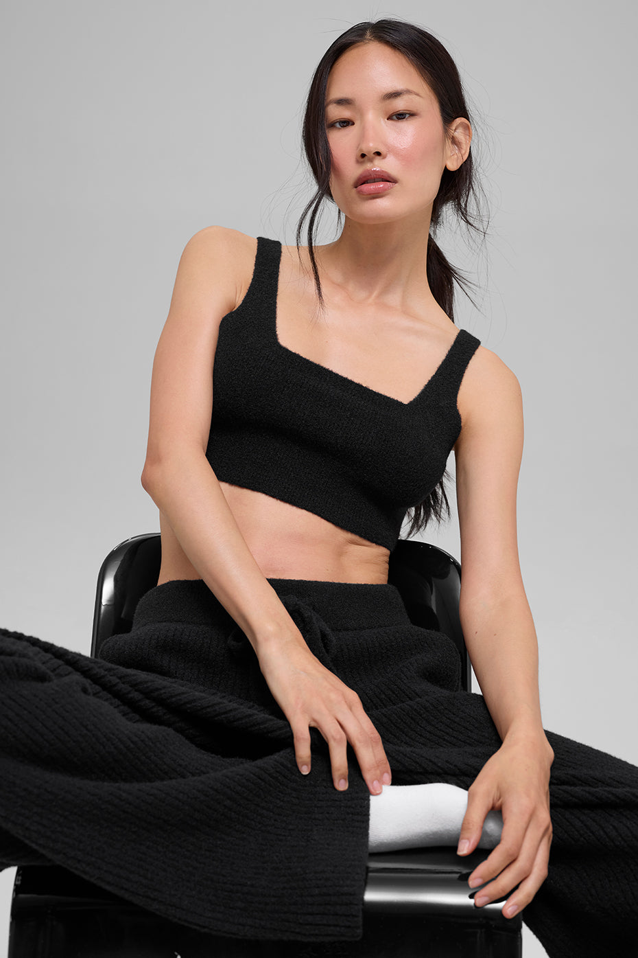 Snuggle Up Sweater Bra - Black — photo 3