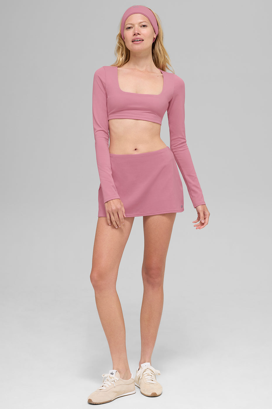 ALO Softsculpt Precision Long Sleeve Bra - Pink Wild Rose — photo 4