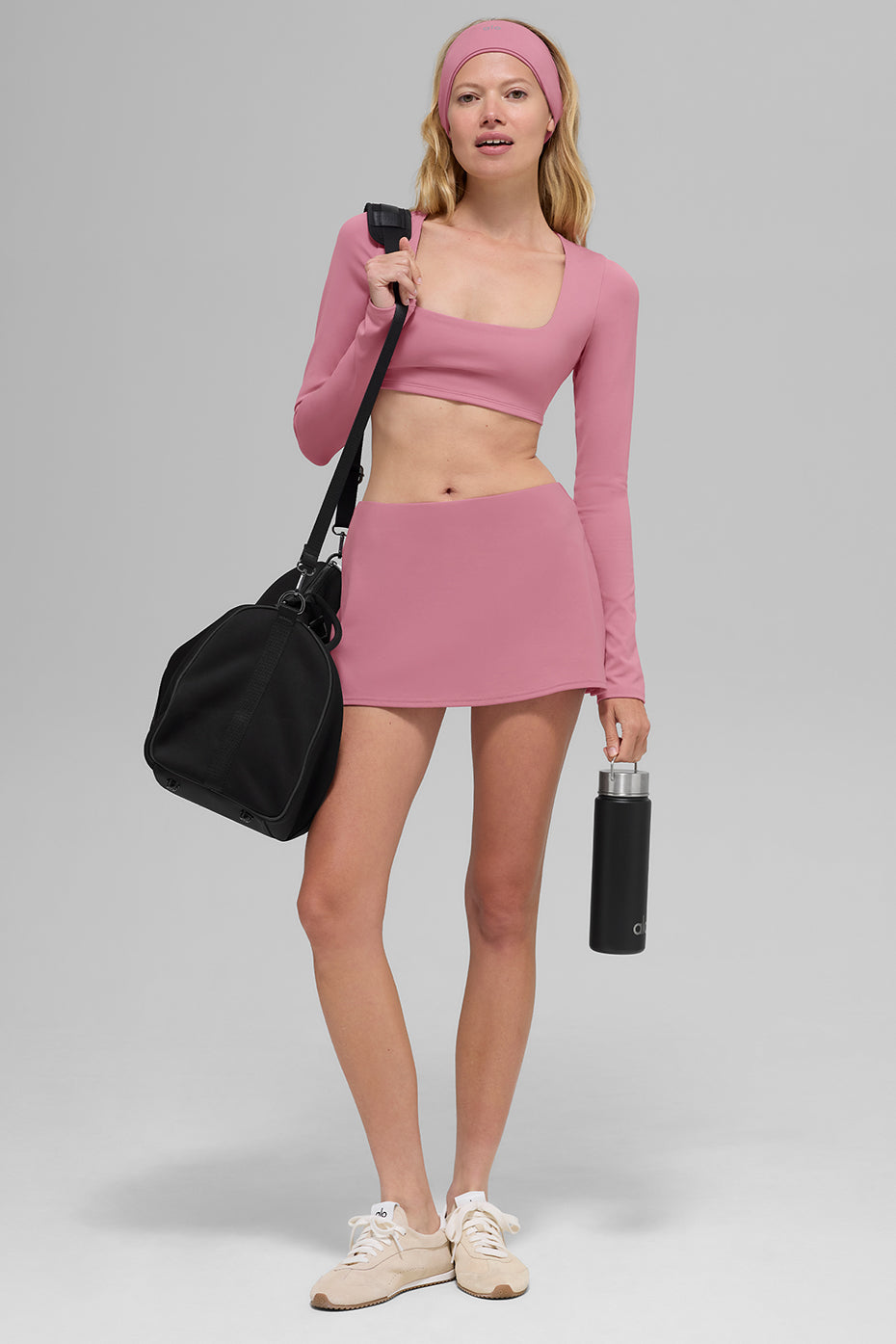 ALO Softsculpt Precision Long Sleeve Bra - Pink Wild Rose — photo 6