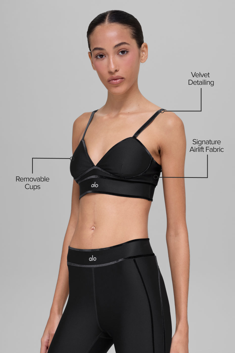 Airlift Love Language Bra - Black — photo 2