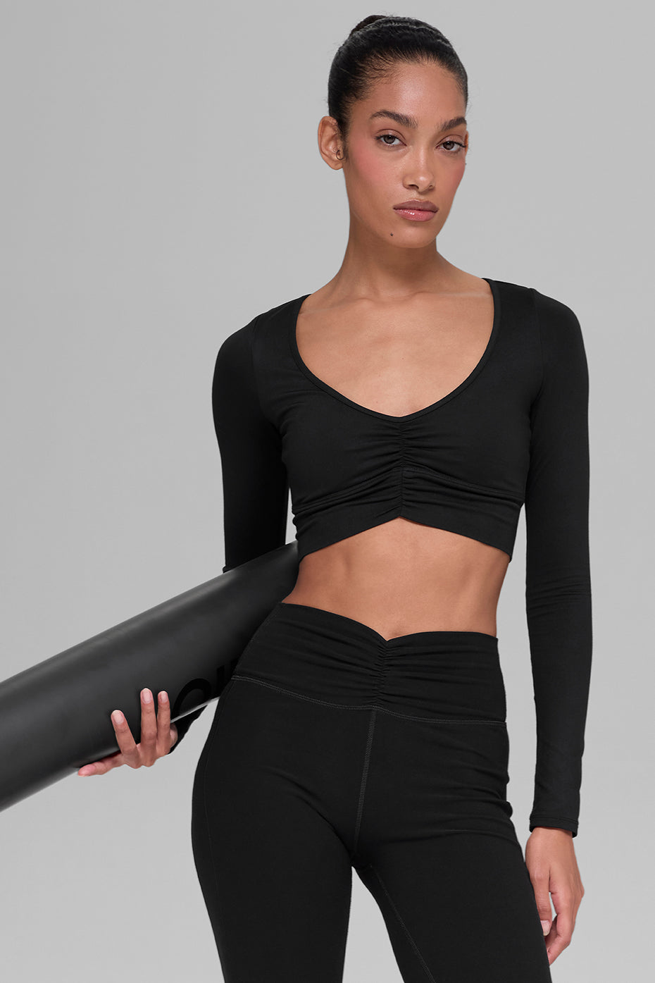 Alosoft Intuition Long Sleeve Bra - Black — photo 3