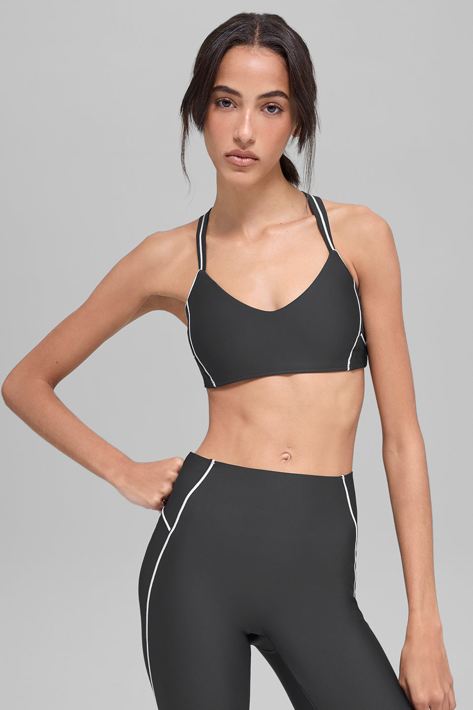 Airlift Haven Bra - Anthracite/White — photo 3