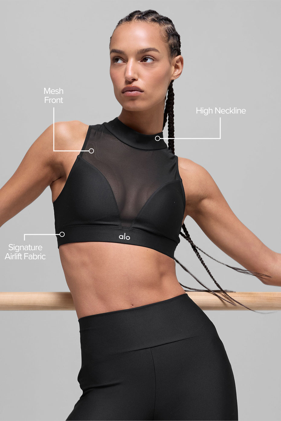 Airlift Mesh Infatuation Bra - Black — photo 2