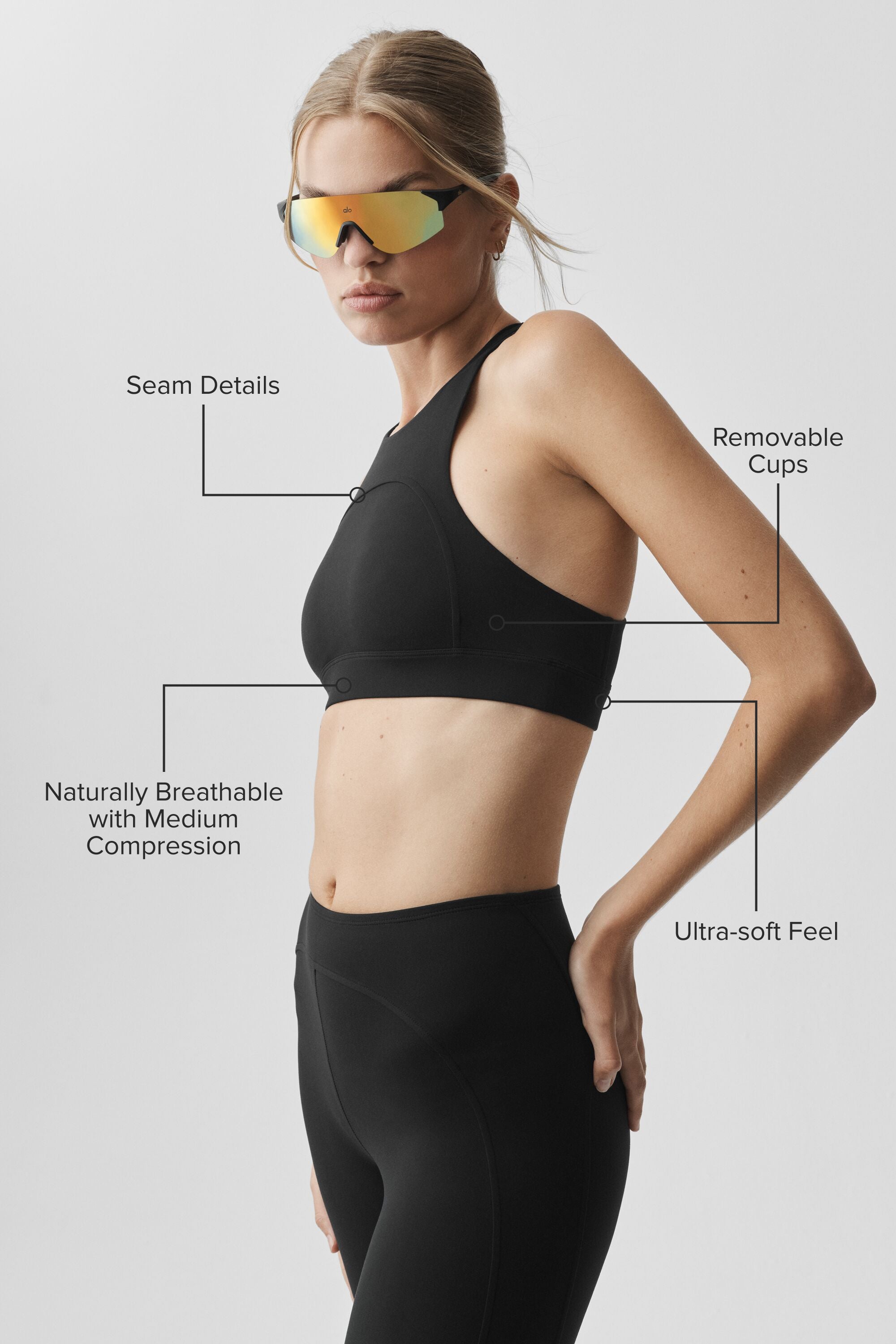 ALO Softsculpt Superset Bra - Black — photo 2