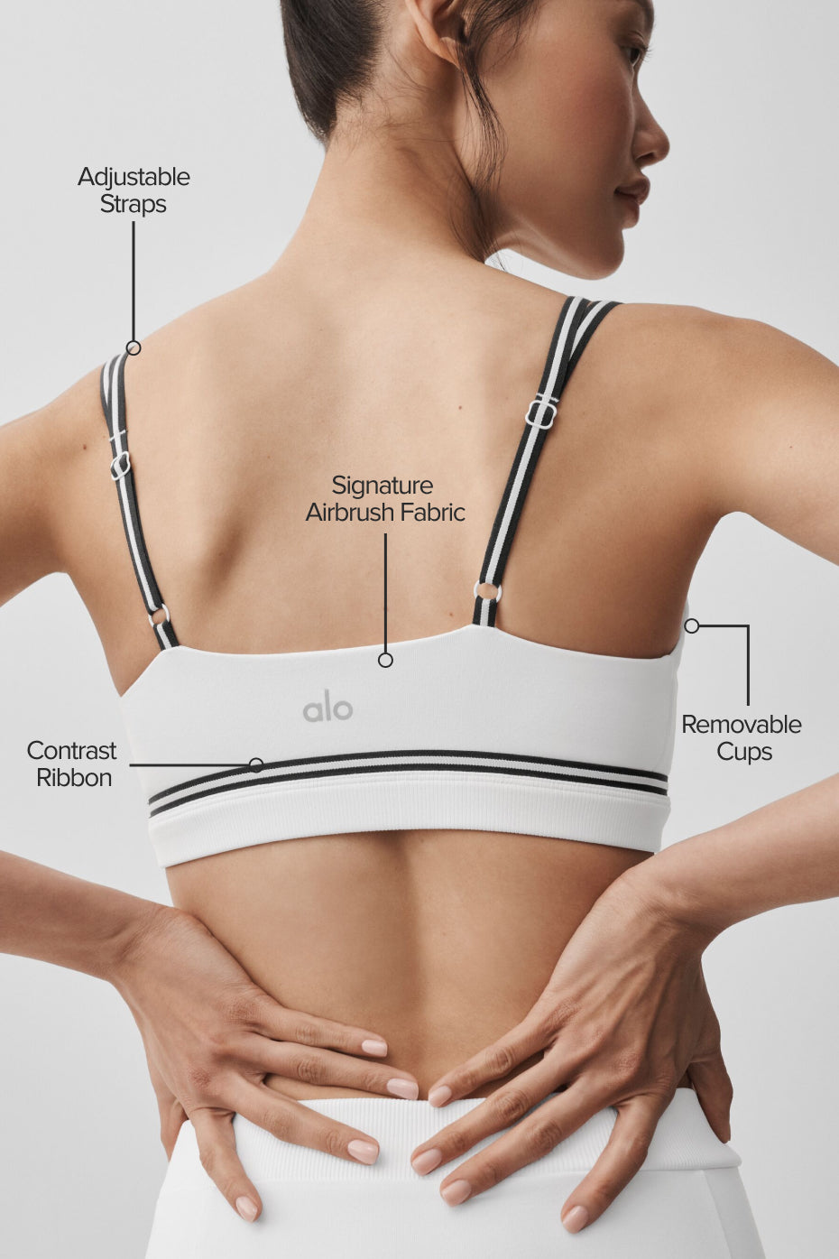 Airbrush Fast Track Bra - White/Black — photo 2