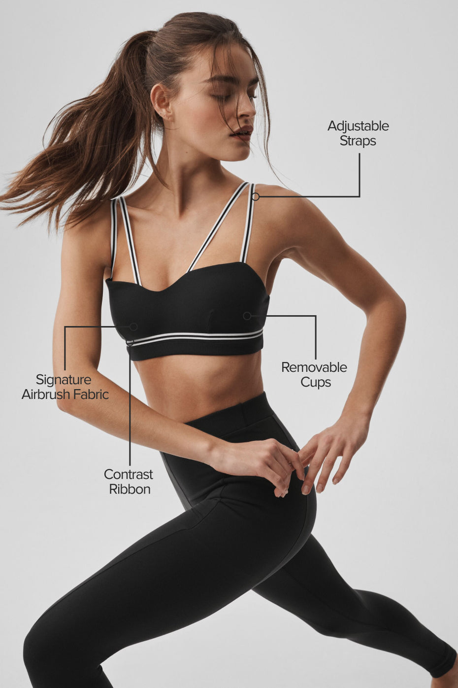 Airbrush Fast Track Bra - Black/White — photo 2