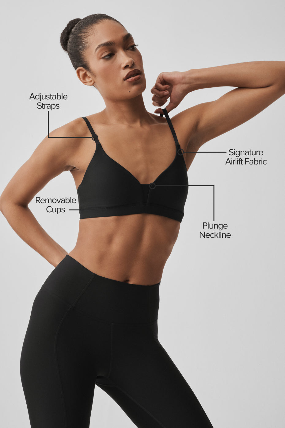 Airlift Fine Line Bra - Black — photo 2