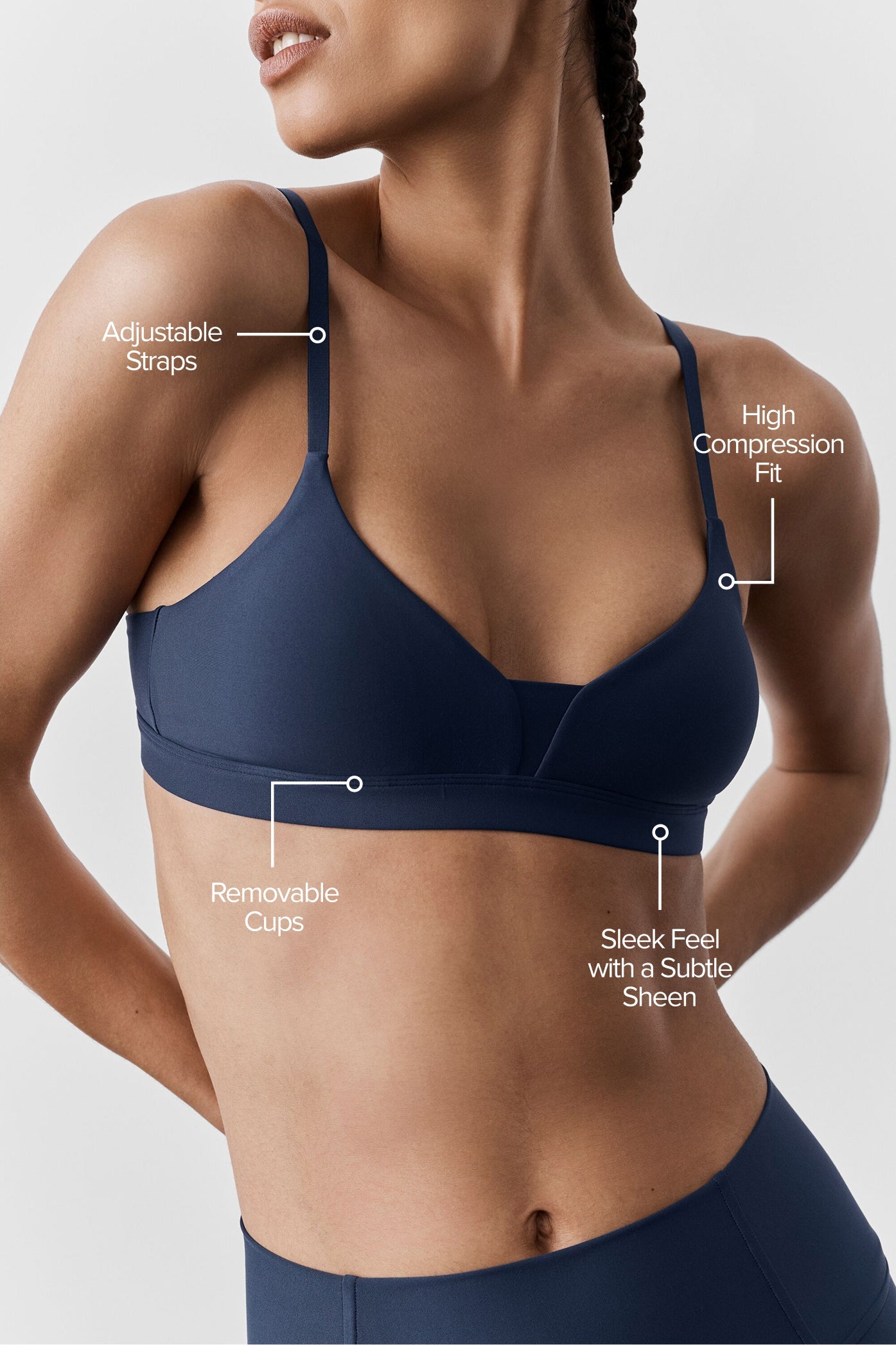 Airlift Fine Line Bra - Navy — photo 2