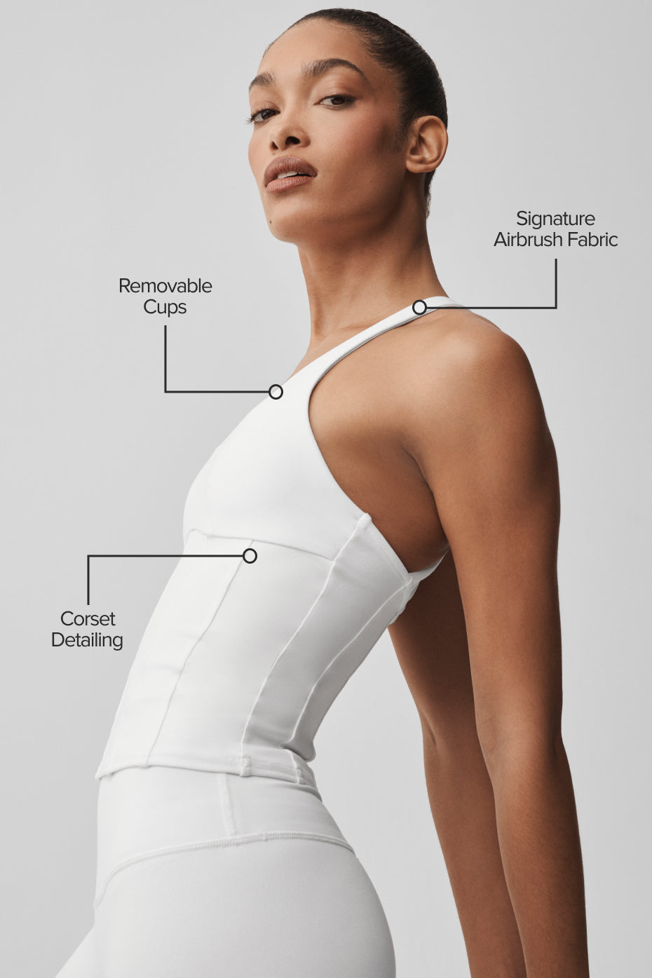 Airbrush Sparks Fly Corset Tank - White — photo 2