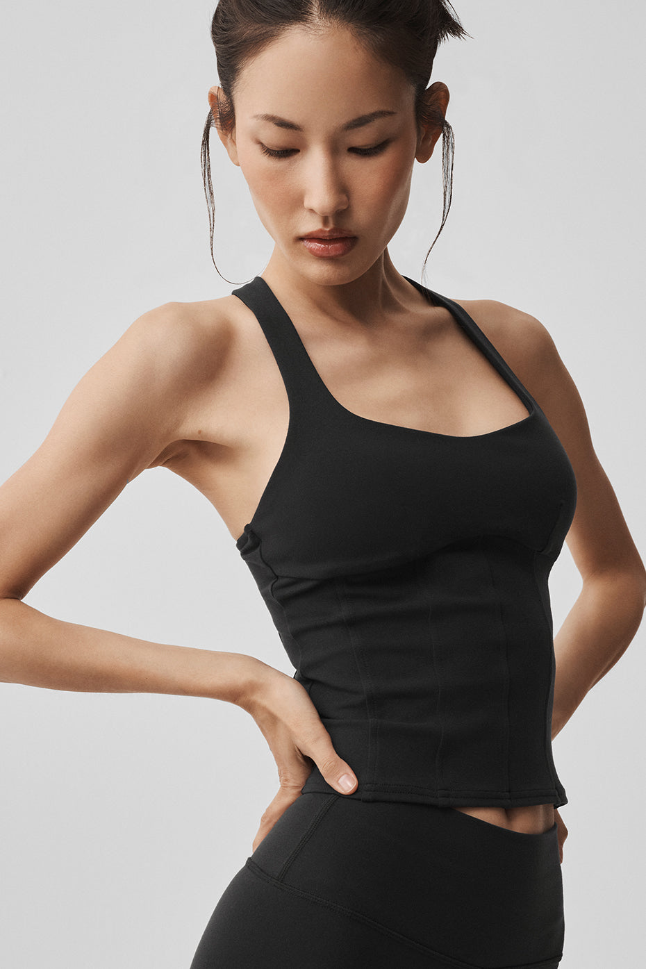 Airbrush Sparks Fly Corset Tank - Black — photo 1