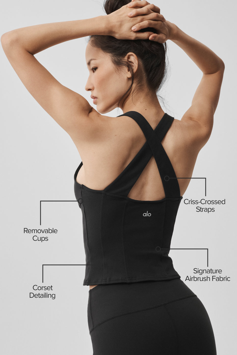 Airbrush Sparks Fly Corset Tank - Black — photo 2