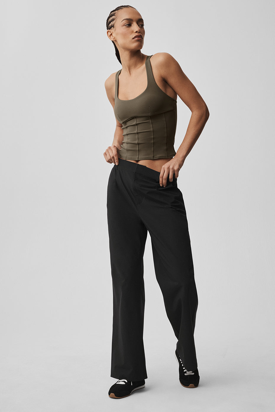 Airbrush Sparks Fly Corset Tank - Olive Tree — photo 5