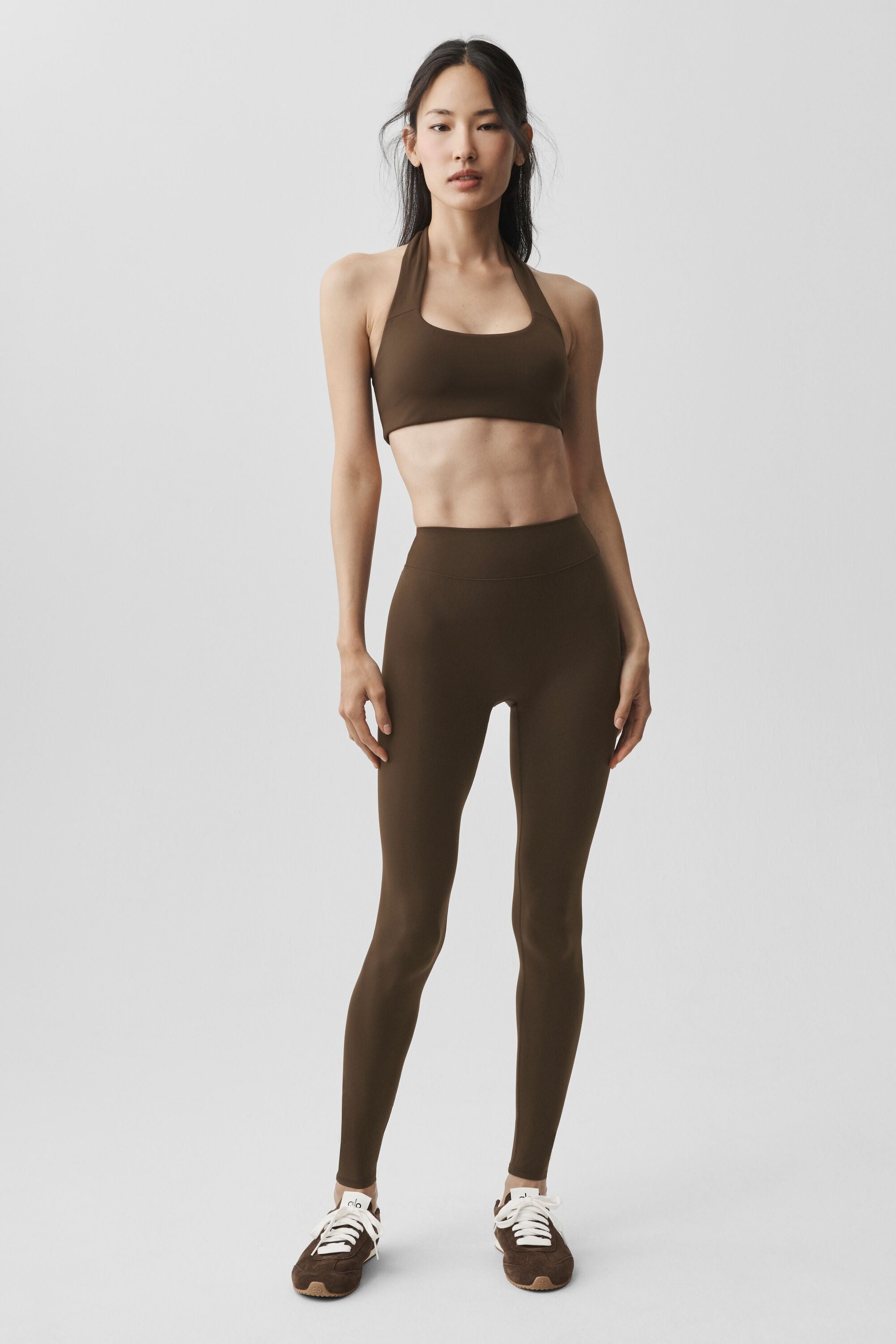 ALO Softsculpt Feel The Heat Halter Bra - Espresso — photo 4