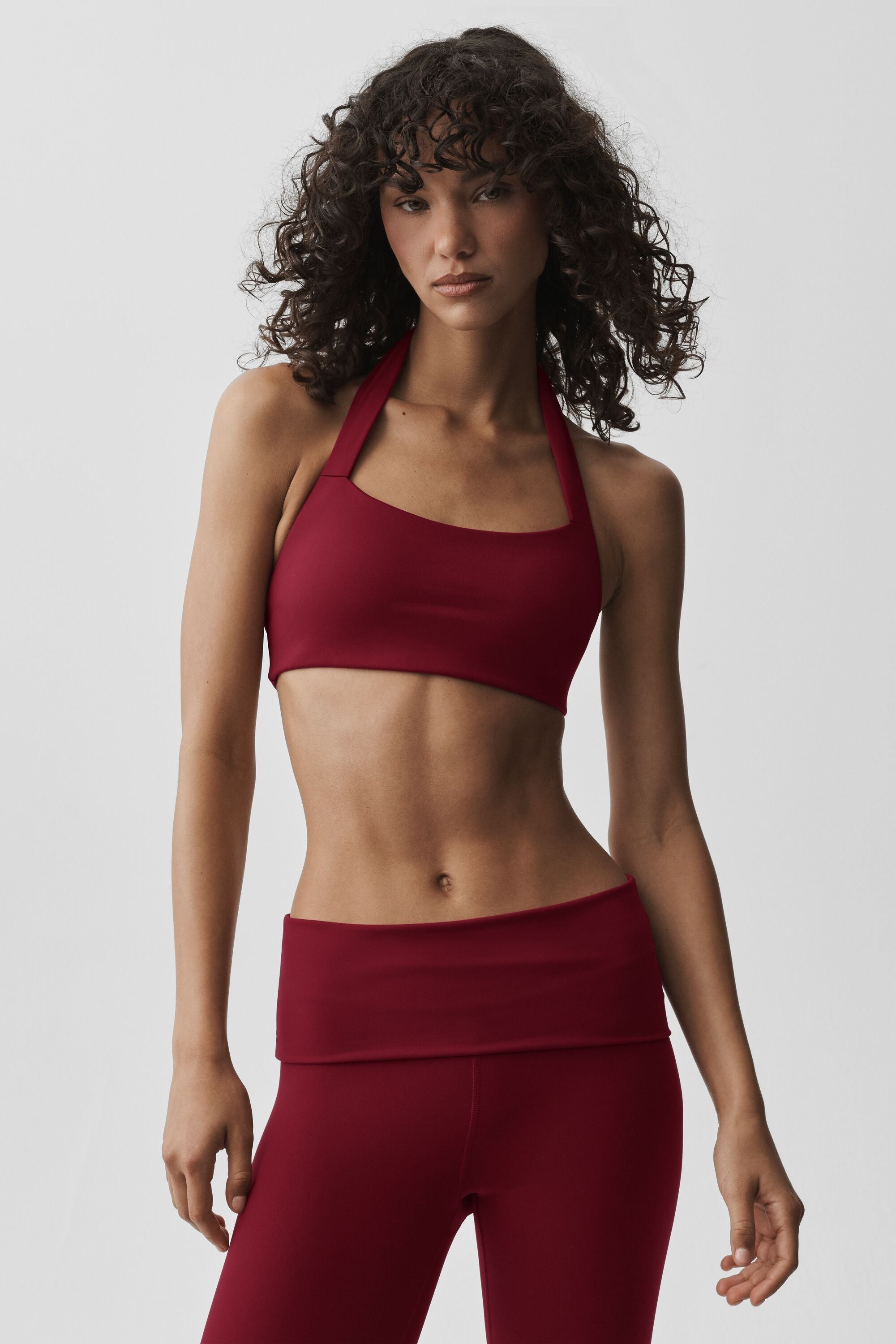 ALO Softsculpt Feel The Heat Halter Bra - Summer Romance Red — photo 3