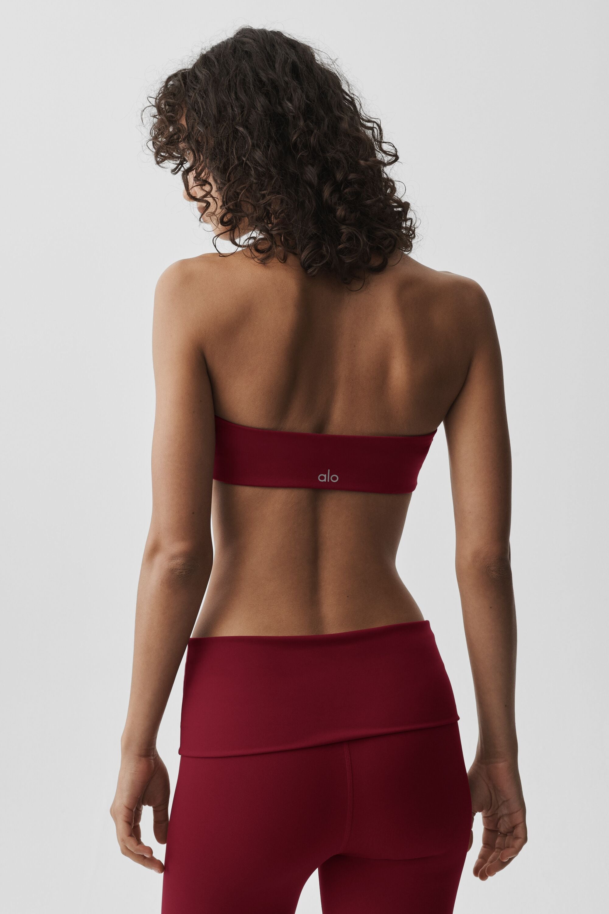 ALO Softsculpt Feel The Heat Halter Bra - Summer Romance Red — photo 2